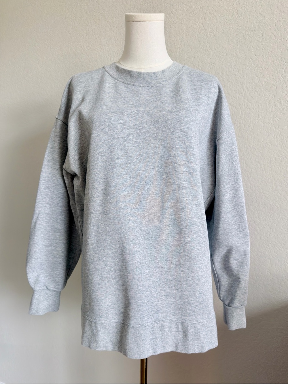 Lululemon Perfectly Oversized Crew Sweatshirt — Heathered Core Light Grey Size 6
